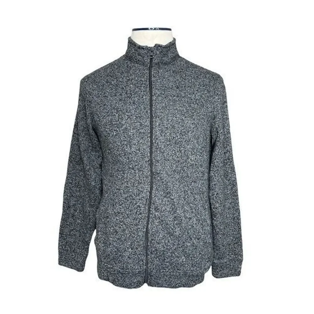 Old Navy Men’s Knit Sweater Jacket Size L Full Zip Long Sleeves Gray - Picture 4 of 13
